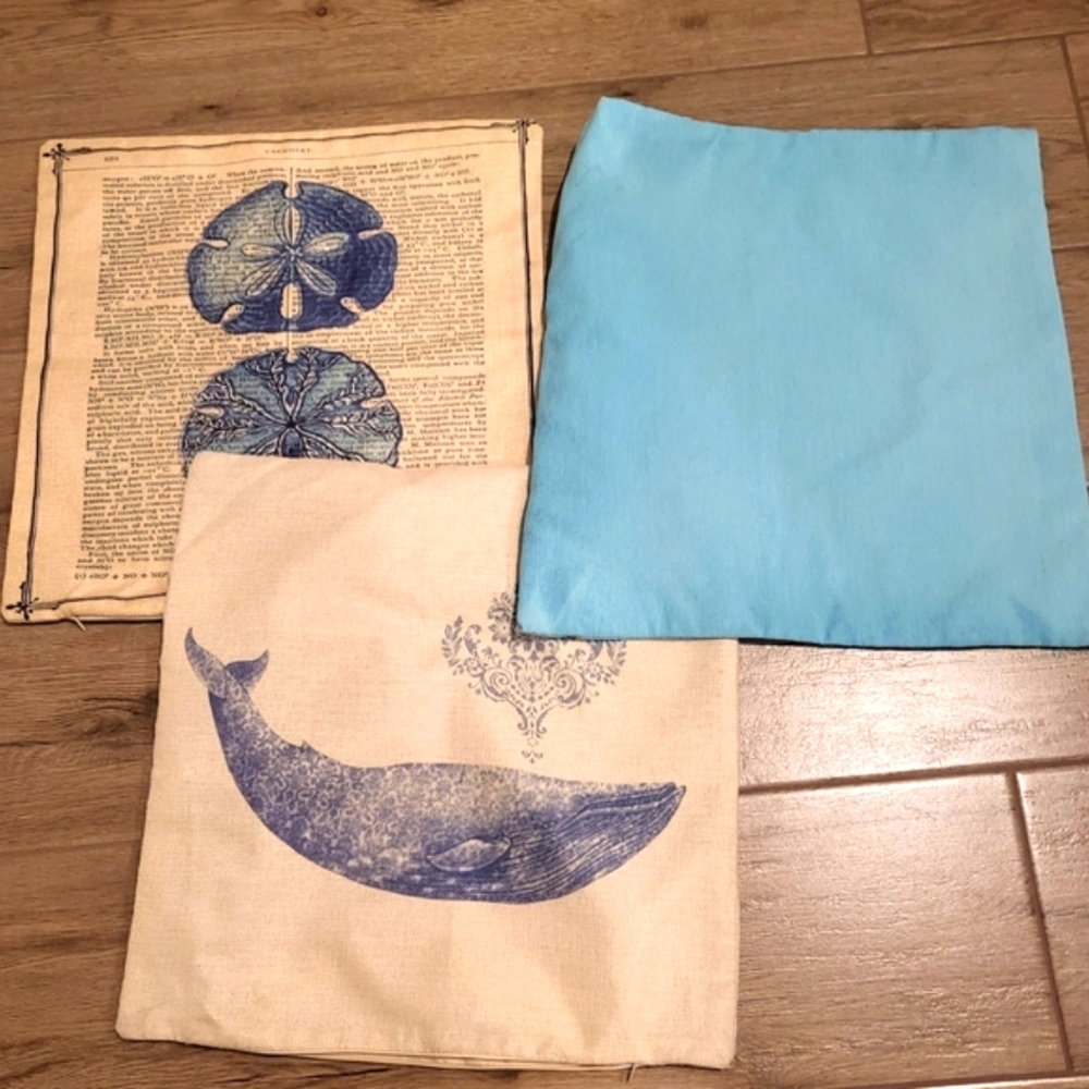 3 cushion covers 17" square with zip